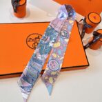 爱马仕女骑士之舞 束发带 粉绿撞色