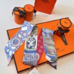 爱马仕女骑士之舞 束发带 蓝粉绿撞色 - Image 4