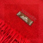 爱马仕巴黎时装展双面羊绒围巾 红色款 - 图片 3