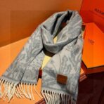 爱马仕巴黎时装展商务男士女士羊绒围巾 - Imagem 2