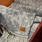 爱马仕巴黎时装展商务男士女士羊绒围巾 - Imagem 4