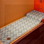 爱马仕巴黎时装展商务男士女士羊绒围巾 灰色款 - 图片 2