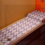 爱马仕巴黎时装展商务男士女士羊绒围巾 紫色款 - Imagem 2