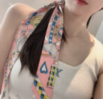 爱马仕“心形鞍具”双层双面束发带 粉色 - 图片 3