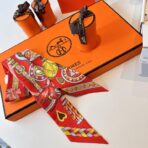 爱马仕“心形鞍具”双层双面束发带 红色 - Imagem 3