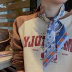 爱马仕斜纹真丝丝巾 蓝色款 - Imagem 4