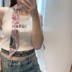 爱马仕斜纹真丝束发带 粉色 - 图片 3