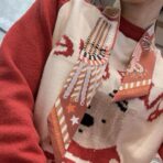 爱马仕斜纹真丝束发带 红色 - 图片 4