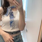 爱马仕斜纹真丝束发带 蓝色 - 图片 2