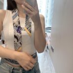 爱马仕斜纹真丝束发带 蓝黑撞色 - 图片 3