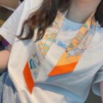 爱马仕新款Twilly丝巾 橙色 - 图片 4