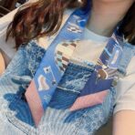 爱马仕新款Twilly丝巾 深蓝色 - 图片 4