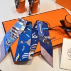 爱马仕新款Twilly丝巾 深蓝色 - 图片 3