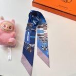 爱马仕新款Twilly丝巾 深蓝色