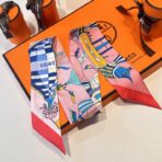 爱马仕新款Twilly丝巾 玫红色 - 图片 4