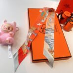 爱马仕新款Twilly丝巾 红色