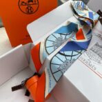 爱马仕新款Twilly小丝巾 橙色款 - 图片 2