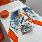 爱马仕新款Twilly小丝巾 橙色款 - 图片 4