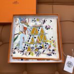 爱马仕新款双面丝印 斜纹真丝方巾 - Imagem 2