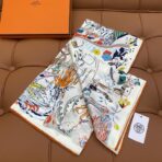 爱马仕新款双面丝印 斜纹真丝方巾 - Imagem 3