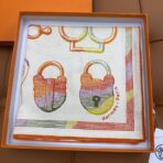 爱马仕新款斜纹真丝方巾 白色款 - Imagem 4