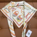 爱马仕新款斜纹真丝方巾 白色款 - Imagem 3