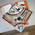 爱马仕新款真丝方巾【新式座驾】黑棕撞色 - Imagem 4