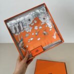 爱马仕方巾 橙色款 - Imagem 2