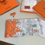 爱马仕方巾 橙色款 - Imagem 4