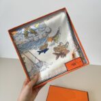 爱马仕方巾 米蓝款 - Imagem 4