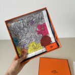 爱马仕方巾《回归自然》灰色款 - 图片 2