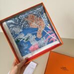 爱马仕方巾《回归自然》蓝色款 - 图片 4