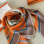 爱马仕方巾《马车先生》橙色款 - Imagem 4