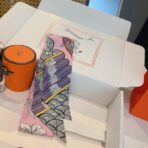 爱马仕树之歌小丝巾 粉色