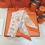 爱马仕水上游乐园Twilly小丝巾 束发带 橙色 - Imagem 4