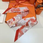 爱马仕水上游乐园Twilly小丝巾 束发带 红色 - Imagem 4