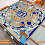 手工卷边斜纹真丝方巾 双面同色