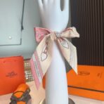 爱马仕“盛大欢庆”Twilly方巾 粉色 - 图片 2