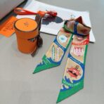 爱马仕趣味冰激凌Twilly方巾 绿色 - Imagem 2