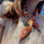 爱马仕顶级斜纹真丝 橙色款 - 图片 2