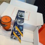 爱马仕顶级斜纹真丝 深蓝色款