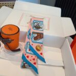 爱马仕顶级斜纹真丝 粉色款 - Imagem 2