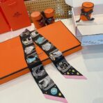 爱马仕顶级斜纹真丝 黑色款 - Imagem 3