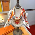 爱马仕骏马和漫画元素方巾 橙色款 - 图片 4