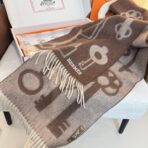 爱马仕经典双面设计围巾 棕色款 - 图片 4