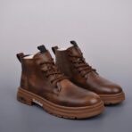 经典款Timberland添柏岚户外高帮休闲大黄靴系列 复古做旧棕褐色