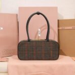 缪缪（Miu Miu）千鸟格保龄球手提包 - 图片 2