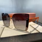 缪缪（Miu Miu）无框方形金属太阳镜（橙色镜腿款） - Imagem 2