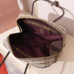 缪缪（Miu Miu）格纹羊毛混纺保龄球手提包 - 图片 4