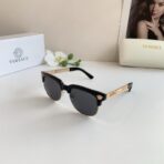 范思哲 Medusa Biggie 金属圆框太阳镜  黑色 - 图片 2